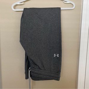 UNDER ARMOUR Grey Marle Tie Waist Low Rise Sweatpants